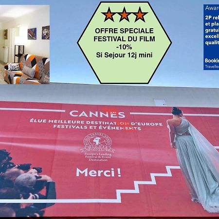 Offre Speciale Festival Film Si Sejour Superieur 12J , 2P Croisette, Grande Terrasse, Parking Gratuit, Calme, Accueil 5 Etoiles, Excellent Rapport Qualite-Prix Cannes Bagian luar foto